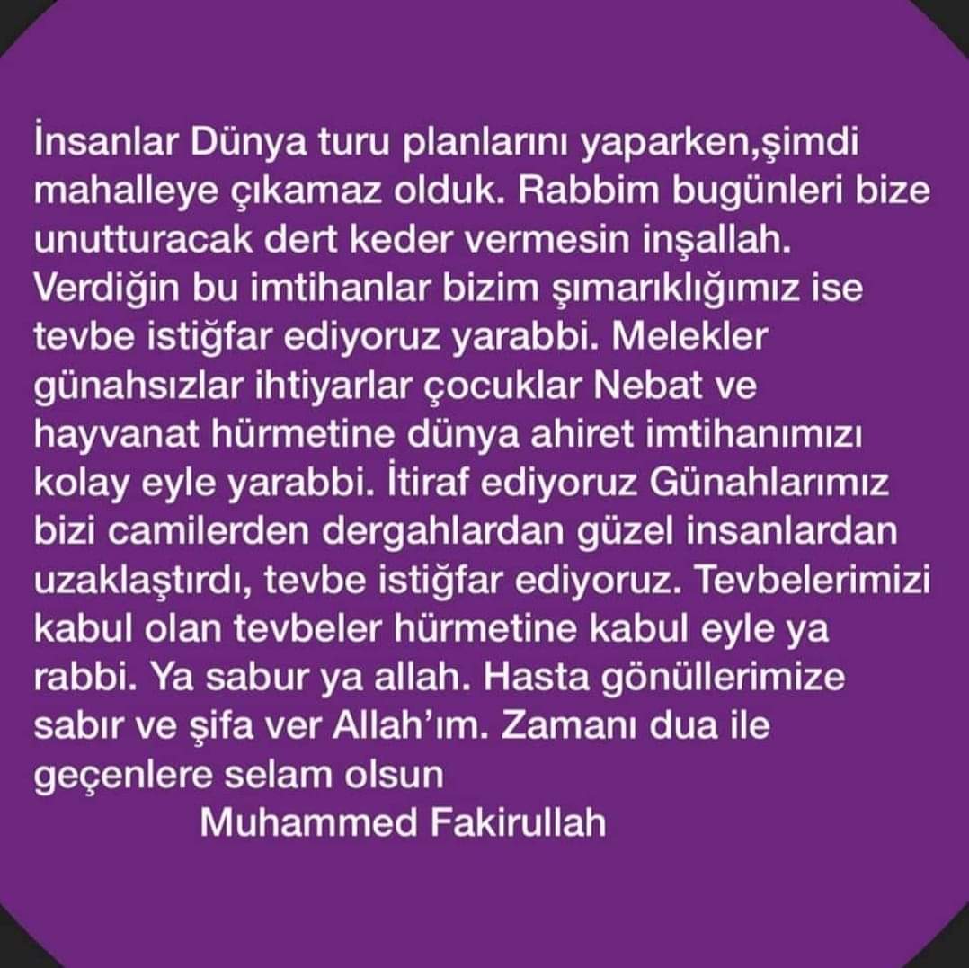 Muhammed Fakirullah Özlü Sözlerinden